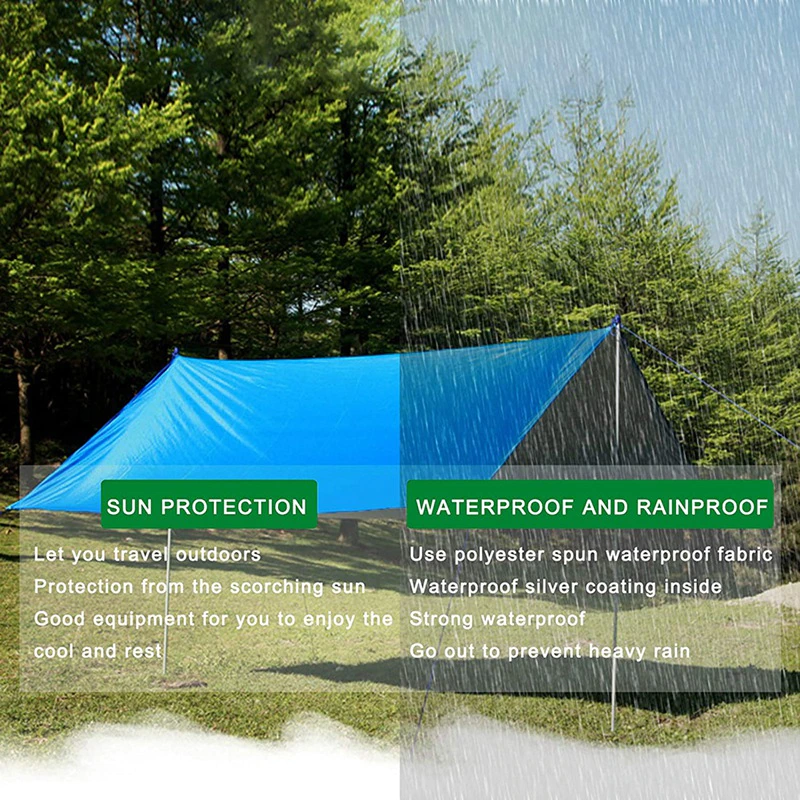 Cheap Goat Tents Camping Tarp Waterproof,Hammock Rain Fly,Outdoor Moistureproof Picnic Mat,Multifunction Tent,91 x 83 Inch Tents 